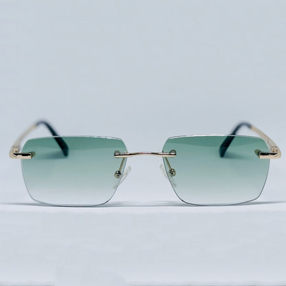 Rimless Green/Gold